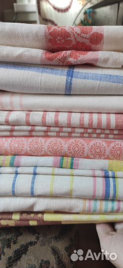Ткань лен на полотенца, скатерти и простыни СССР