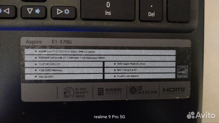 Ноутбук acer aspire E1-570G