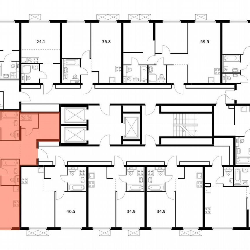 3-к. квартира, 92,2 м², 2/13 эт.