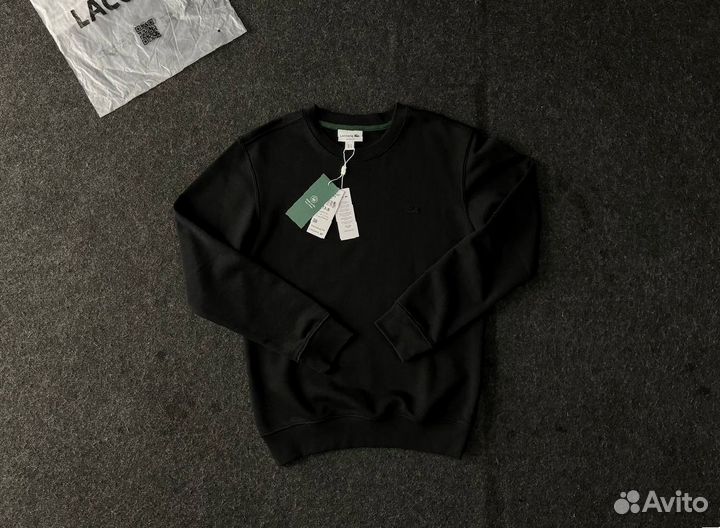 Свитшот Lacoste темный трехнитка