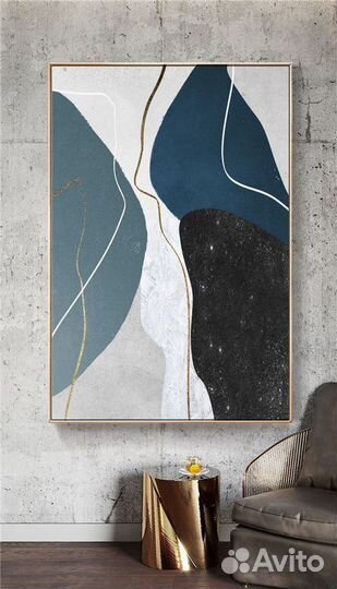 Большая интерьерная картина абстракция