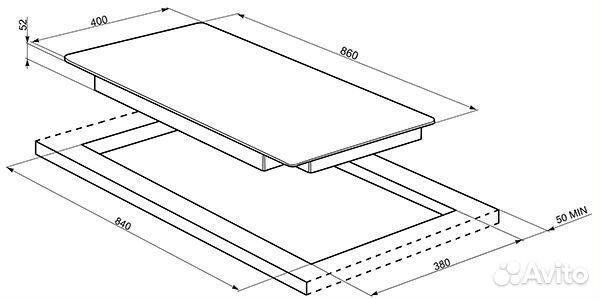 Индукционная варочная панель Smeg SIH5935B
