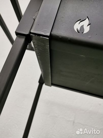 Мангал разборный 2 мм усилен бортами и сгибами от