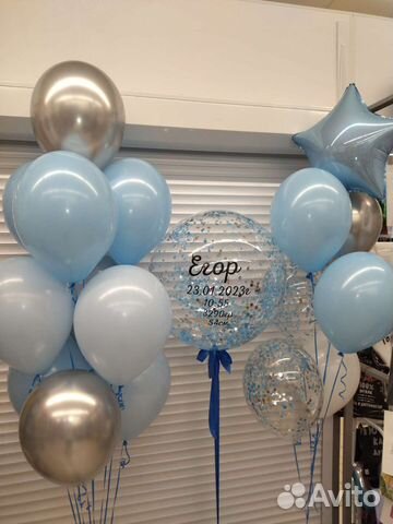 Шарики на выписку мальчика малыша