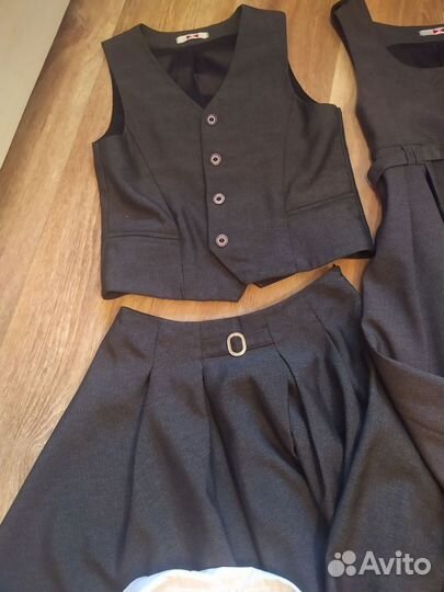 Школьная форма для девочки 134 серая баловень