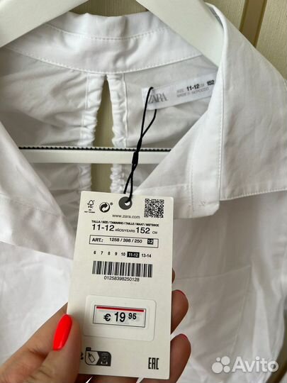 Рубашка zara для девочки