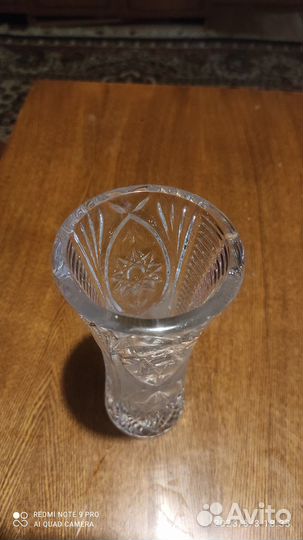 Ваза из толстого хрусталя СССР в отличном состояни