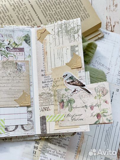 Мини-альбом для фото ручной работы Botany