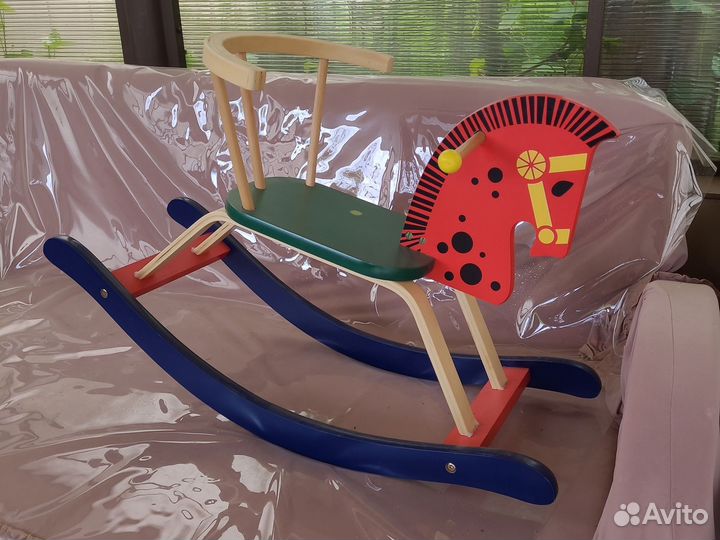 Лошадка качалка деревянная