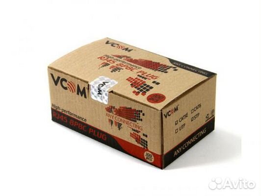 Коннектор vcom VNA2230 RJ-45 кат.5 для FTP кабеля