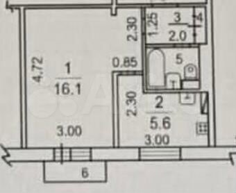 1-к. квартира, 26,7 м², 3/5 эт.
