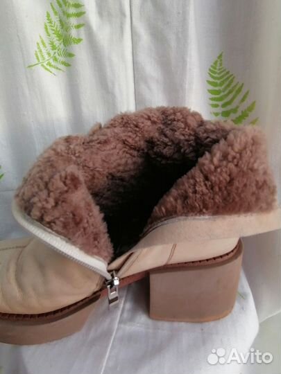 Кожаные женские сапоги 38 р