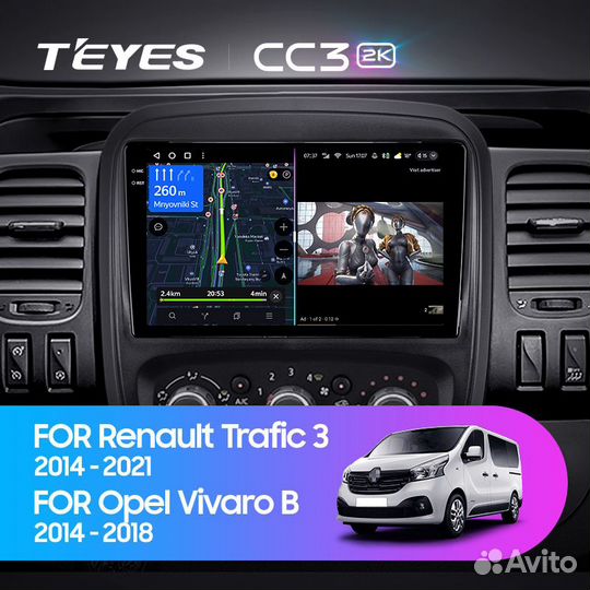 Магнитола Teyes CC3 2K 3/32 Renault Trafic 3