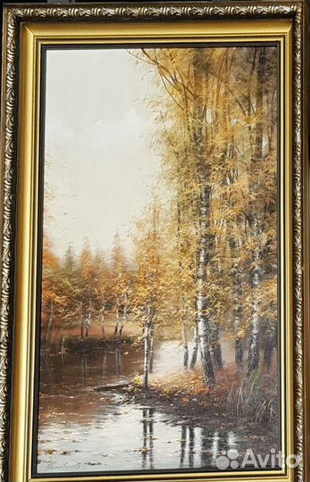 Картина маслом в интерьер на холсте пейзаж