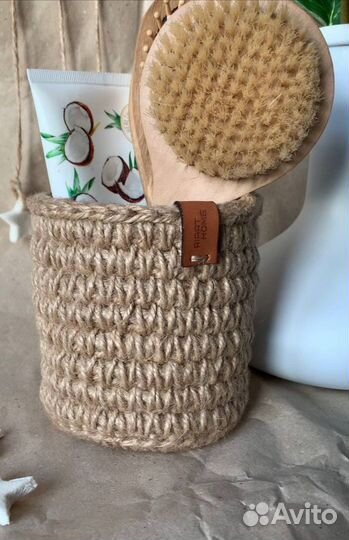 Корзинка джутовая