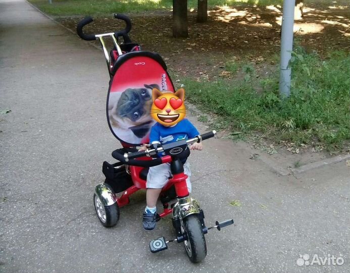 Трехколесный велосипед с родительской ручкой