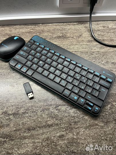 Беспроводная мышь и клавиатура logitech