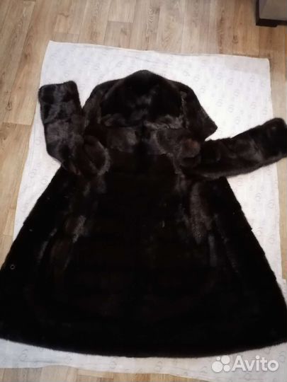 Шуба норковая с капюшоном