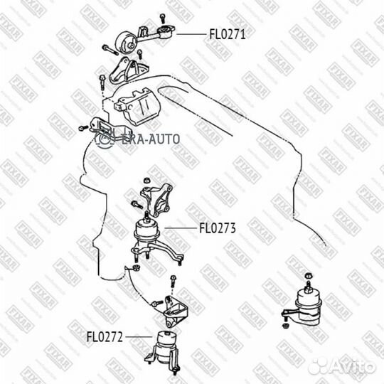 Fixar FL0272 Опора двс пер. toyota Camry 01