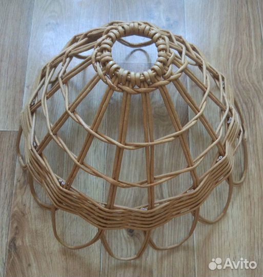 Новый абажур из лозы