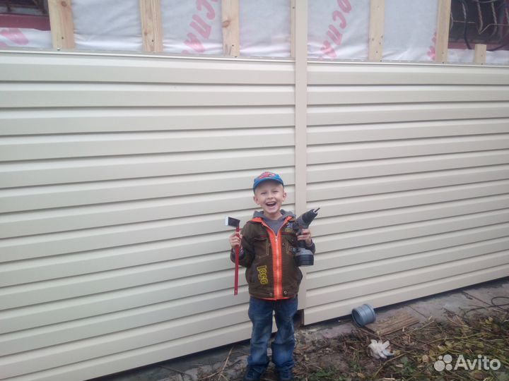 Монтаж сайдинга под ключ, вагонка, имитация бруса