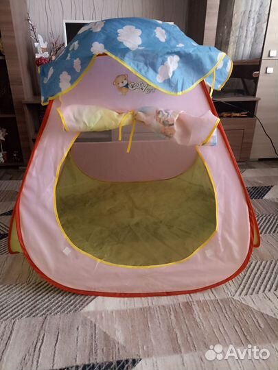 Детский игровой домик палатка с шариками