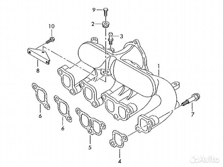 M14650 Прокладка впускного коллектора victor reinz volkswagen
