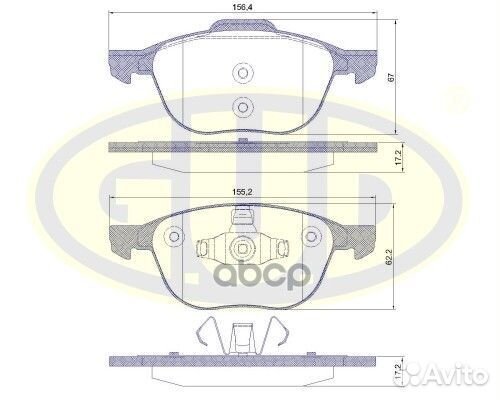 Колодки тормозные дисковые перед GBP108200