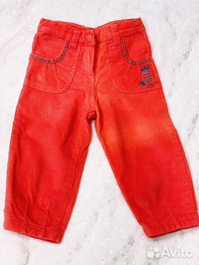 Вельветовые джинсы для девочки