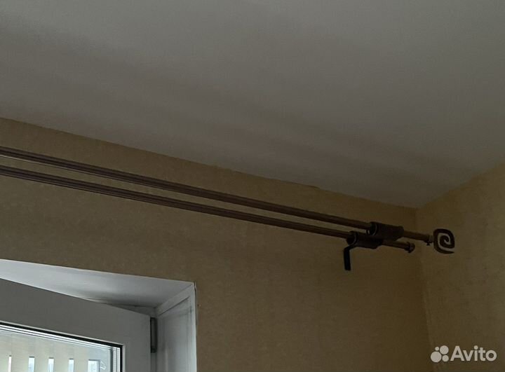 Карниз для штор металлический двухрядный 3 метра