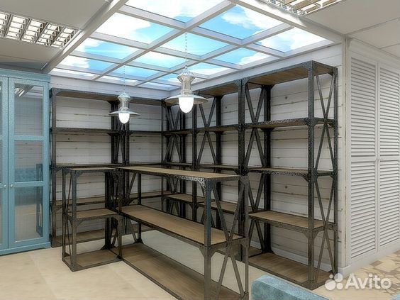 Стеллажные конструкции лофт