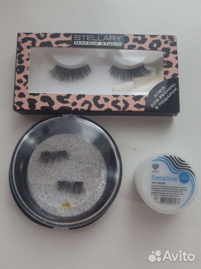 Накладные ресницы с клеем