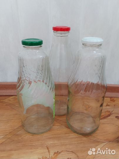 Бутылка стекло с крышкой 1 л