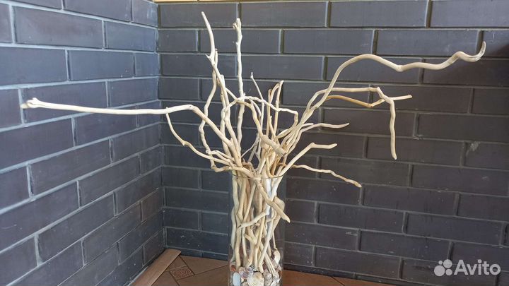 Композиция из морских палочек и ракушек