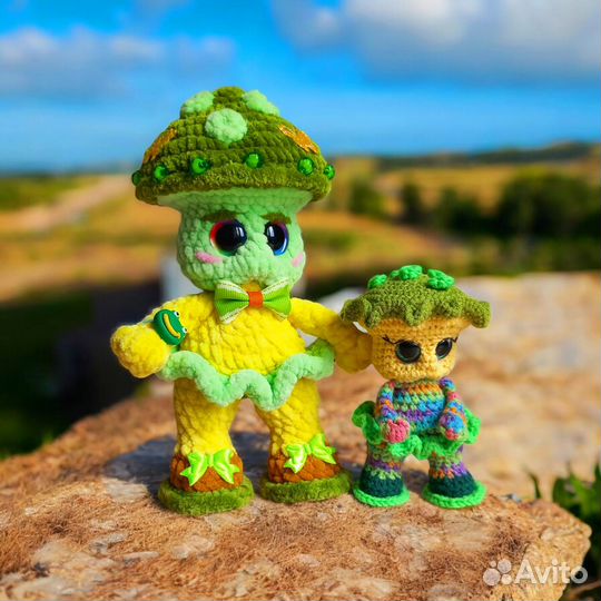 Грибочек плюшевый + акриловый