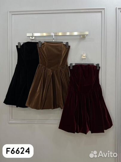 Платье бархатное