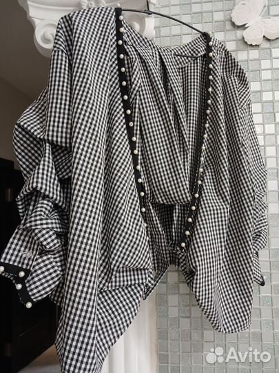 Нарядная женская рубашка на запах