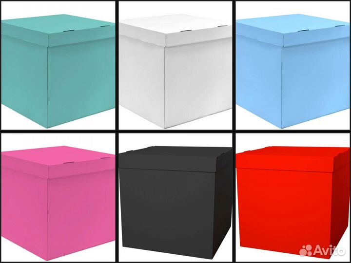 Коробка - сюрприз с шарами. Бесплатная доставка