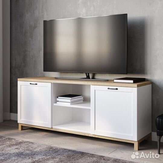Тумба под телевизор / комод белый Техас