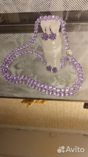 Бусы - цвета аметиста