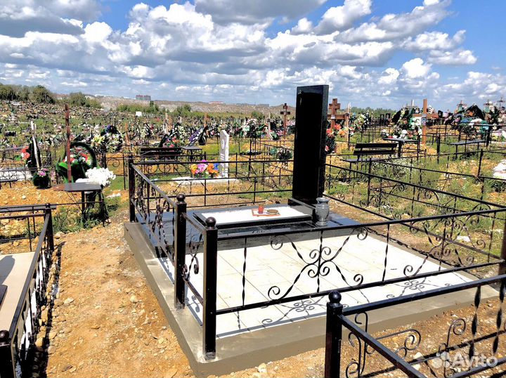 Памятники. Благоустройство могил. Оградки