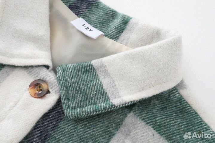 Рубашка теплая в клетку для мальчика 98 104 110