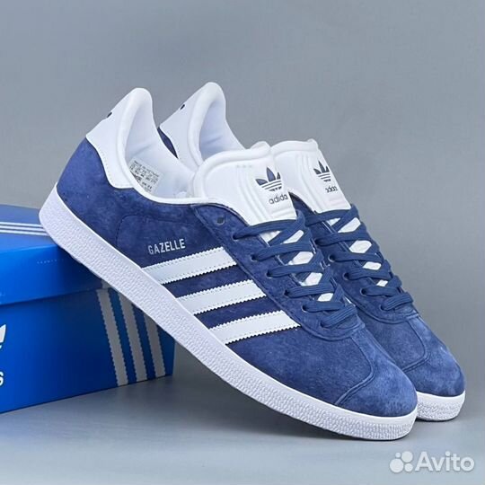 Мужские кроссовки Adidas Gazelle Blue