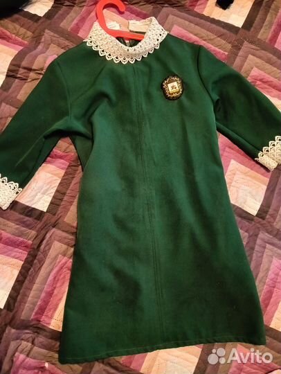 Школьная форма для девочки 134 140 зелёная