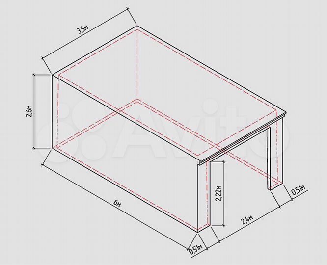 Гараж, 21 м²