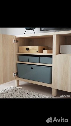 Икея контейнер Куггис новый чёрный/ бирюзовый