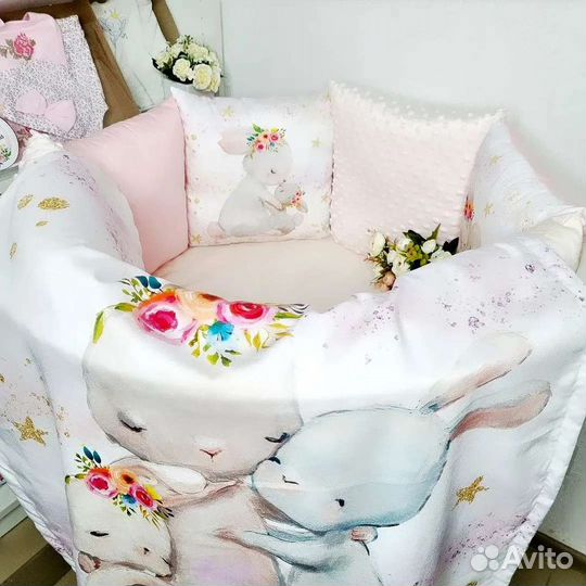 Бортики в кроватку новые