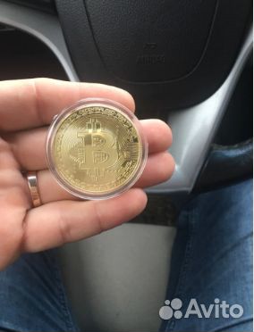 Подарочная монета Битkoин (Bitcoin)