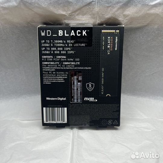 1TB WD Black SN850X SSD (Новые, 7300MB/s)