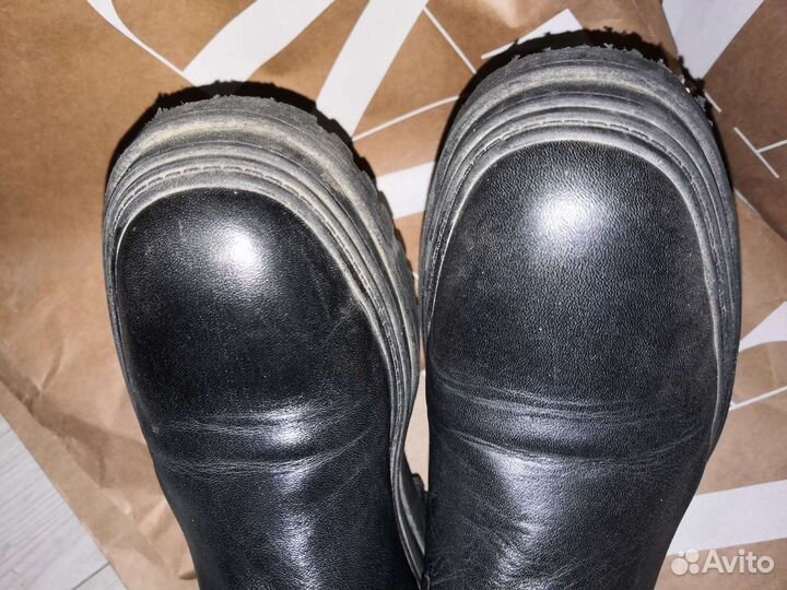 Кожаные ботинки zara 37